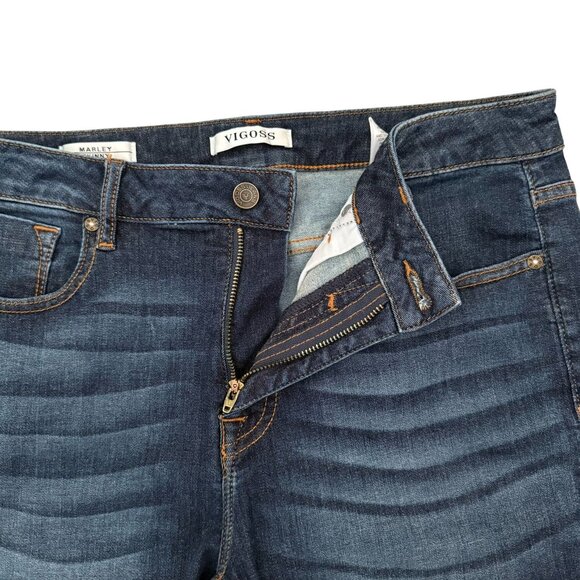Womens Vigoss Marley Skinny Leg Blue Jeans Whiskered Distressed Look Size 31 US - Picture 5 of 13